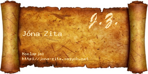 Jóna Zita névjegykártya